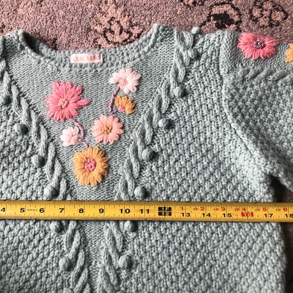 Louise Misha Acacia embroidered sweater Mineral Blue size 10Y - Picture 12 of 15